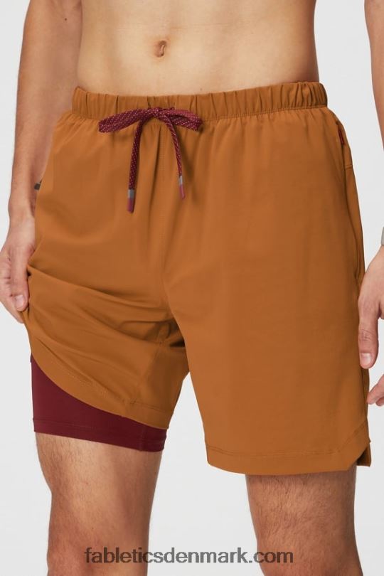 Fabletics Mænd den korte (foret) 143 PNX2T3187 vintage rust