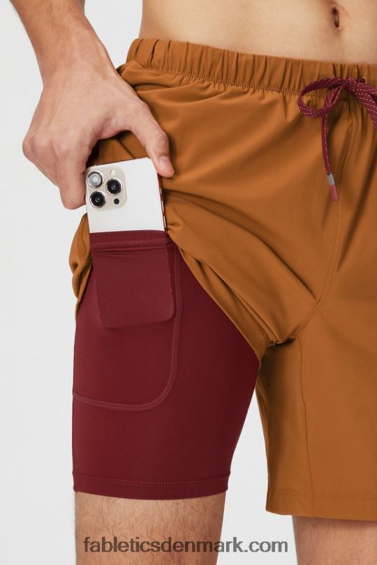 Fabletics Mænd den korte (foret) 143 PNX2T3187 vintage rust