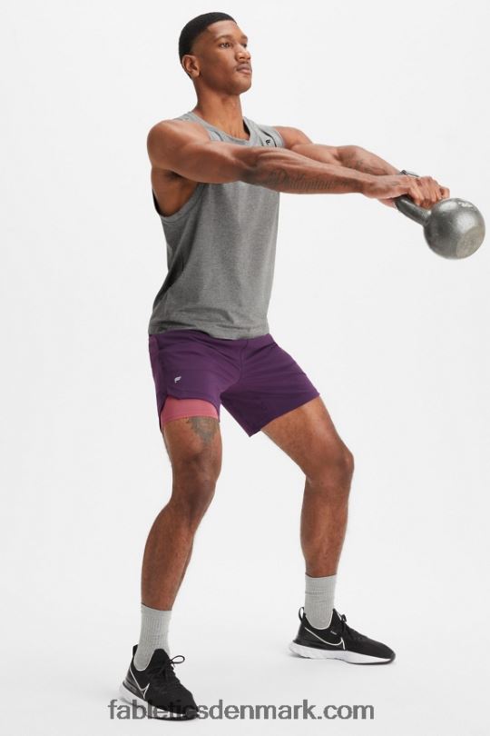 Fabletics Mænd den korte (foret) 143 PNX2T3189 gløgg