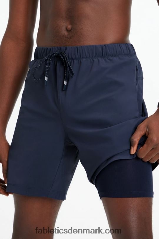 Fabletics Mænd den korte (foret) 143 PNX2T3190 klassisk flåde