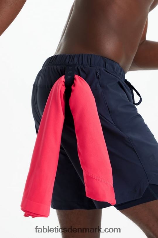 Fabletics Mænd den korte (foret) 143 PNX2T3190 klassisk flåde