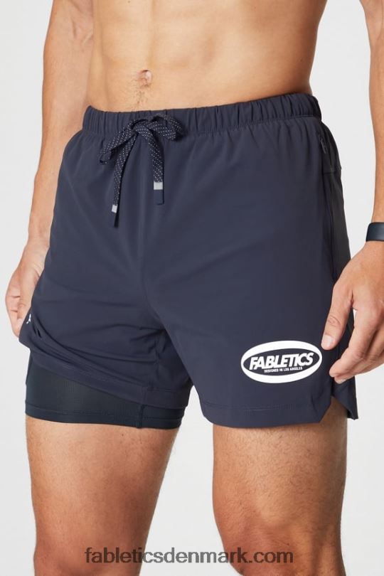Fabletics Mænd den korte (foret) 162 PNX2T3294 klassisk marineblå oval