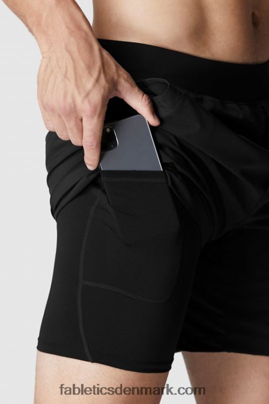 Fabletics Mænd franchisen kort (foret) PNX2T3356 sort