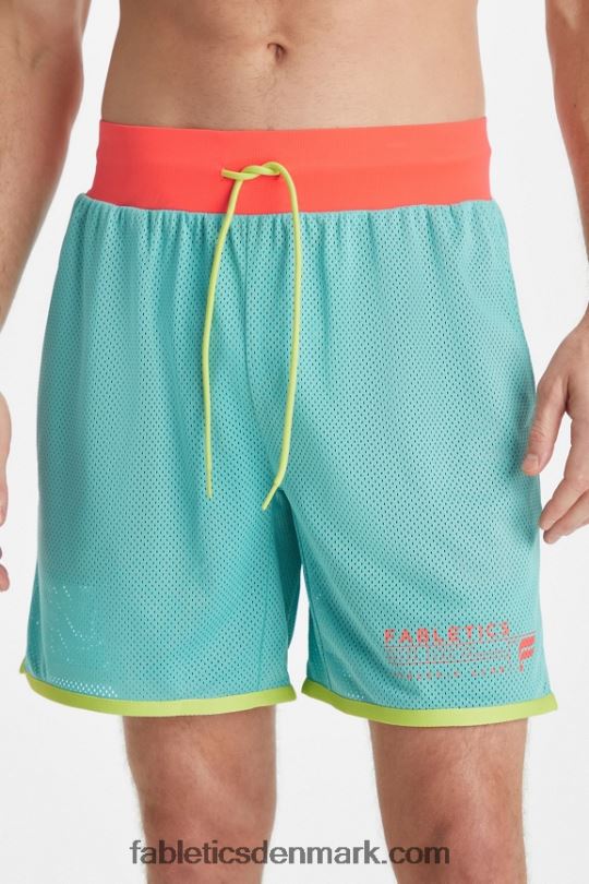 Fabletics Mænd recen kort PNX2T3364 aqua havatletik
