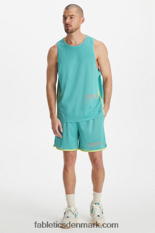 Fabletics Mænd recen kort PNX2T3364 aqua havatletik