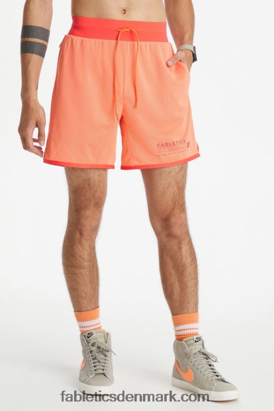 Fabletics Mænd recen kort PNX2T3365 livlig fersken atletik