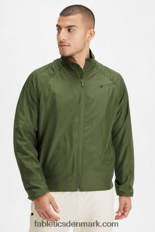 Fabletics Mænd intervaljakken PNX2T3641 mørkt mos