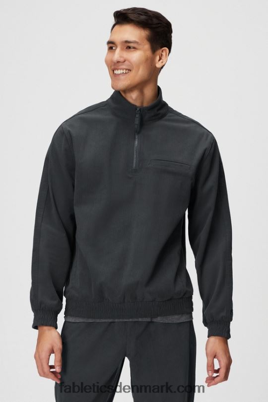 Fabletics Mænd klubsnoren 1/4 lynlåsjakke PNX2T3636 onyx
