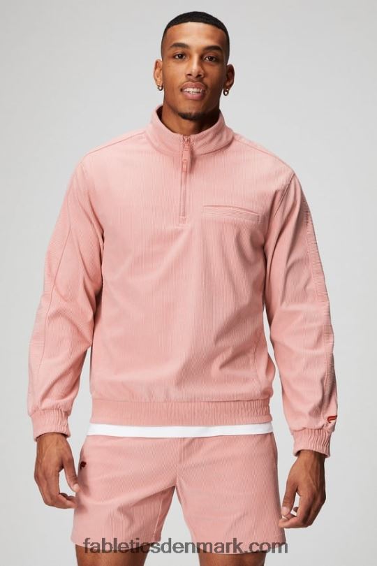 Fabletics Mænd klubsnoren 1/4 lynlåsjakke PNX2T3639 lyserød skifer
