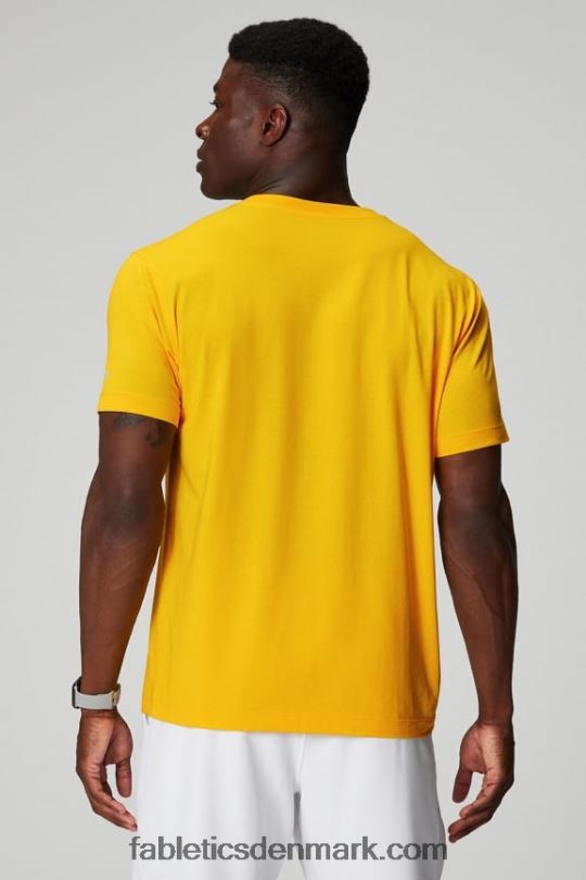 Fabletics Mænd 24-7 lomme tee PNX2T3451 solnedgang gul