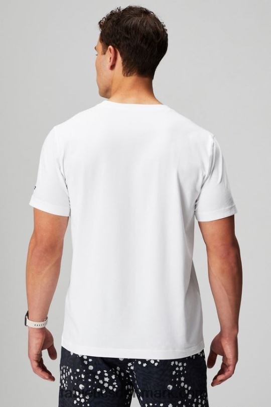 Fabletics Mænd 24-7 lomme tee PNX2T3453 klassisk hvid