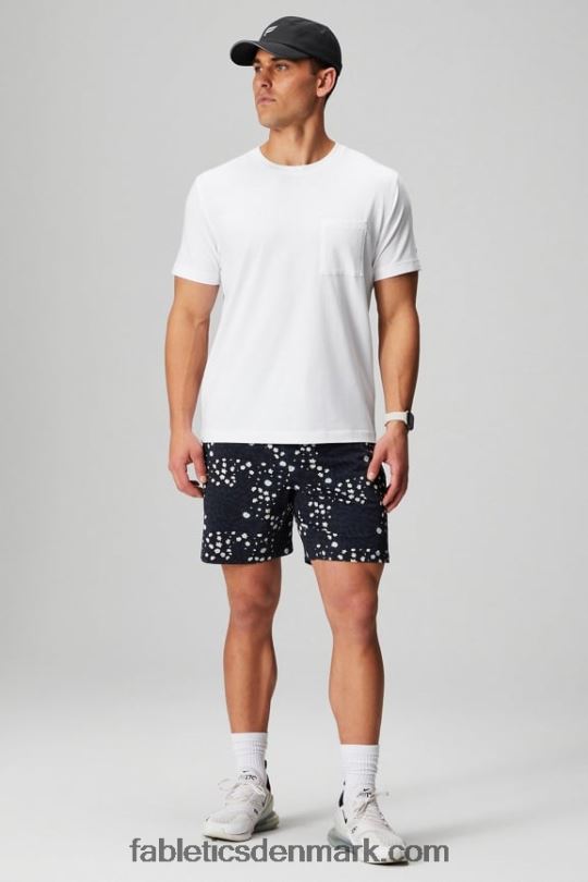 Fabletics Mænd 24-7 lomme tee PNX2T3453 klassisk hvid