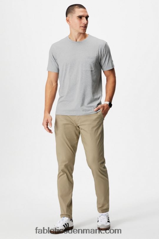 Fabletics Mænd 24-7 lomme tee PNX2T3454 klassisk grå lyng