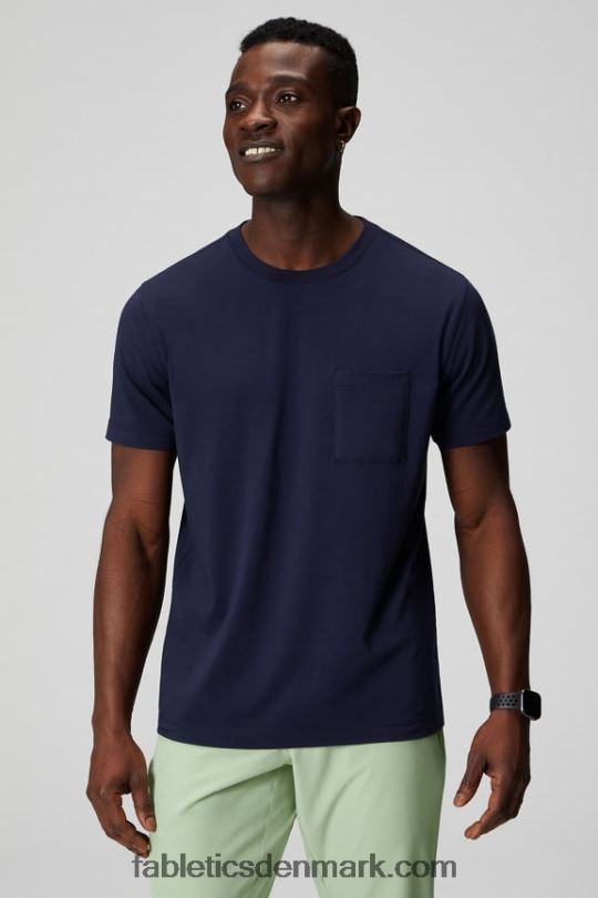 Fabletics Mænd 24-7 lomme tee PNX2T3455 dyb flåde