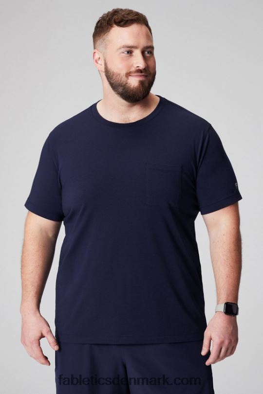 Fabletics Mænd 24-7 lomme tee PNX2T3456 dyb flåde