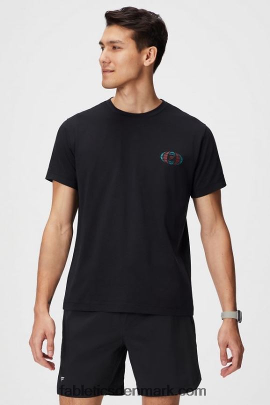 Fabletics Mænd 24-7 tee 183 PNX2T3513 sort i hele verden