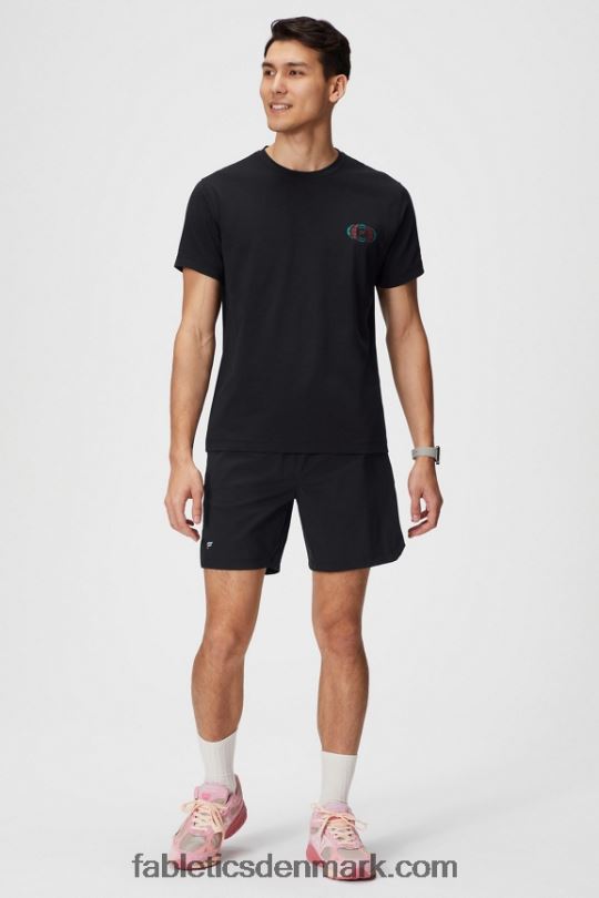 Fabletics Mænd 24-7 tee 183 PNX2T3513 sort i hele verden