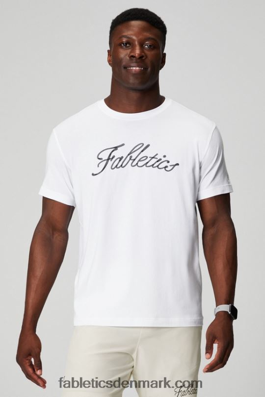 Fabletics Mænd 24-7 tee 184 PNX2T3541 klassisk hvid kædesøm