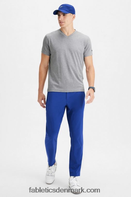 Fabletics Mænd 24-7 v halsen PNX2T3499 klassisk grå lyng