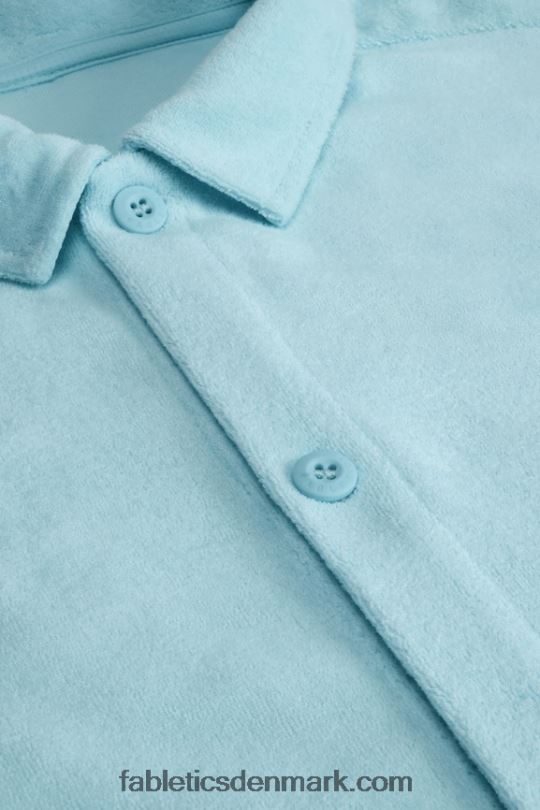 Fabletics Mænd ø-frottéknappen op PNX2T3558 nordisk blå