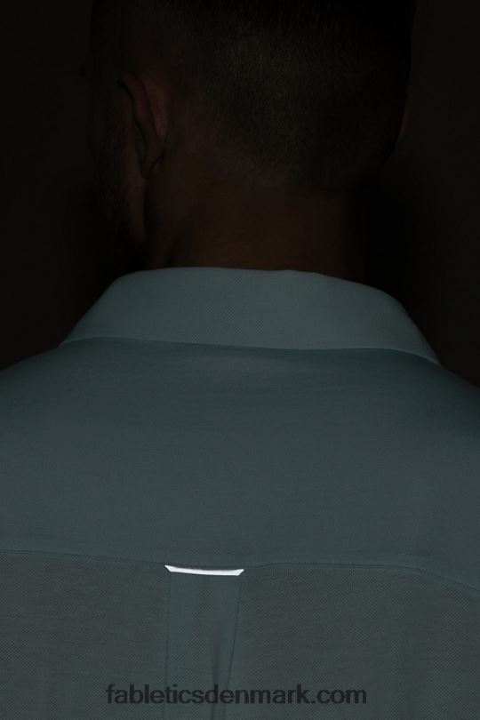 Fabletics Mænd instrumentbrættet kortærmet knap op PNX2T3537 nordisk blå lyng