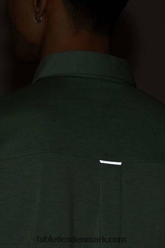 Fabletics Mænd instrumentbrættet kortærmet knap op PNX2T3538 neo oliven lyng