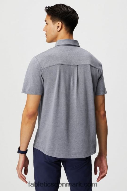 Fabletics Mænd instrumentbrættet kortærmet knap op PNX2T3540 dyb navy lyng
