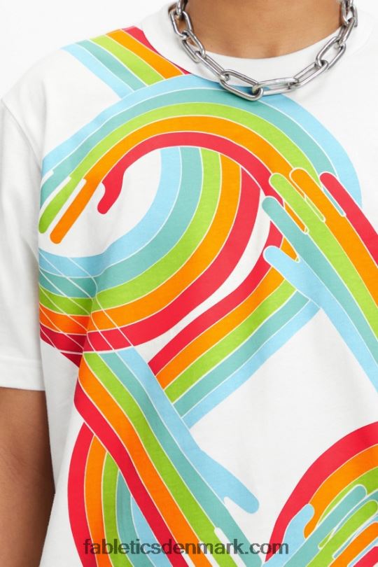 Fabletics Mænd pride r&r t-shirten PNX2T3534 alle sammen stolthed klassisk hvid