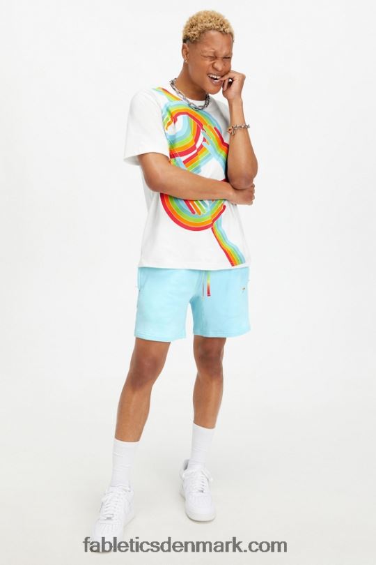 Fabletics Mænd pride r&r t-shirten PNX2T3534 alle sammen stolthed klassisk hvid