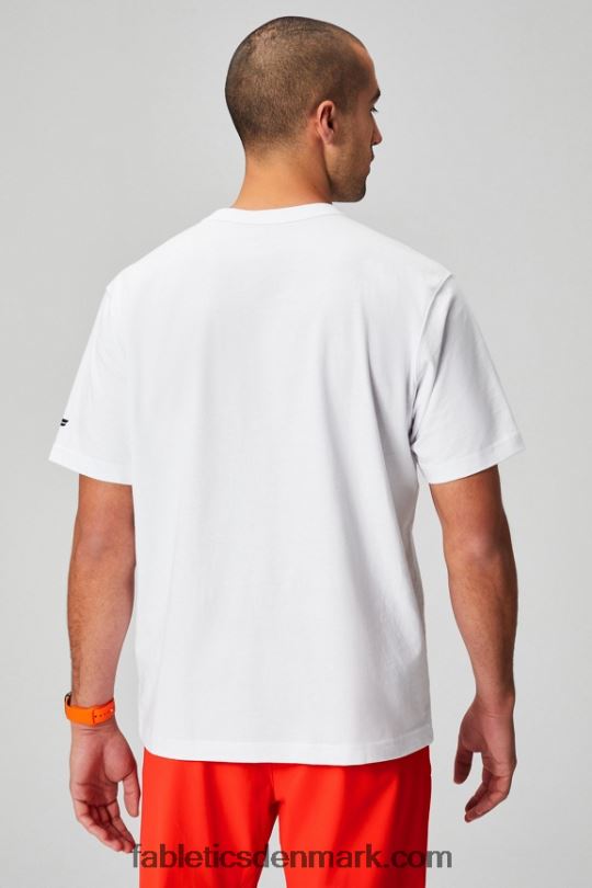 Fabletics Mænd r&r t-shirten PNX2T3523 klassisk hvid collage