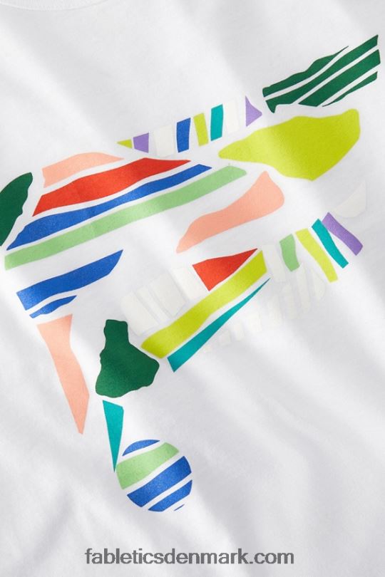Fabletics Mænd r&r t-shirten PNX2T3523 klassisk hvid collage