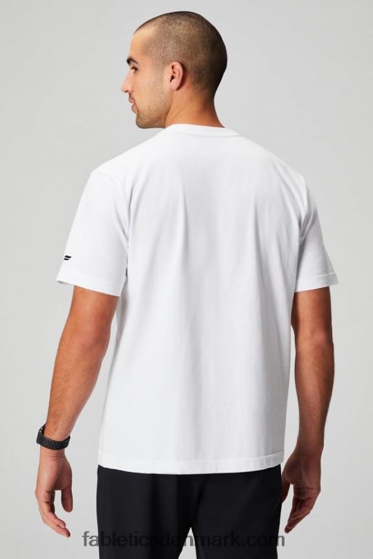 Fabletics Mænd r&r t-shirten PNX2T3524 klassisk hvid hurtig sport
