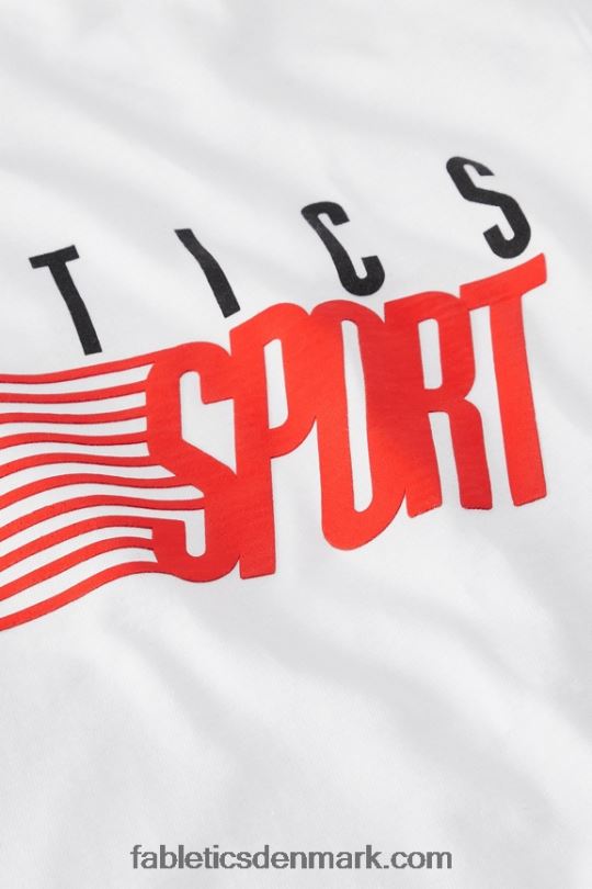 Fabletics Mænd r&r t-shirten PNX2T3524 klassisk hvid hurtig sport