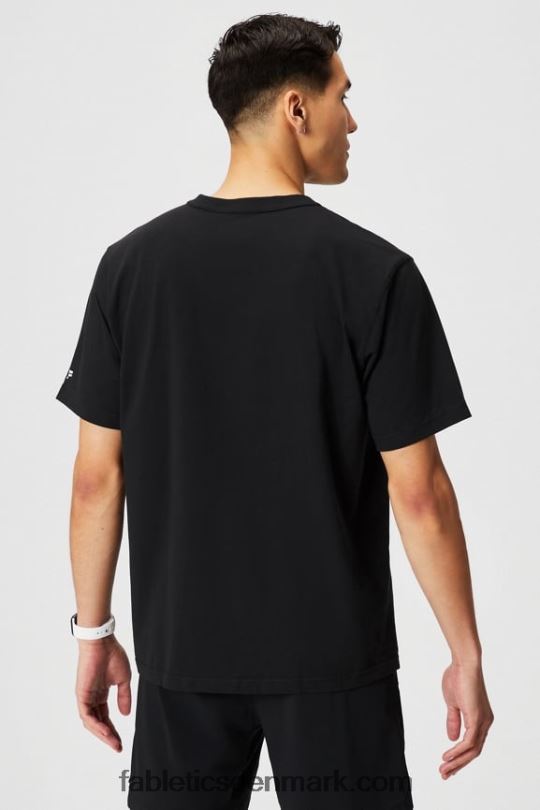 Fabletics Mænd r&r t-shirten PNX2T3525 sort hurtig sport