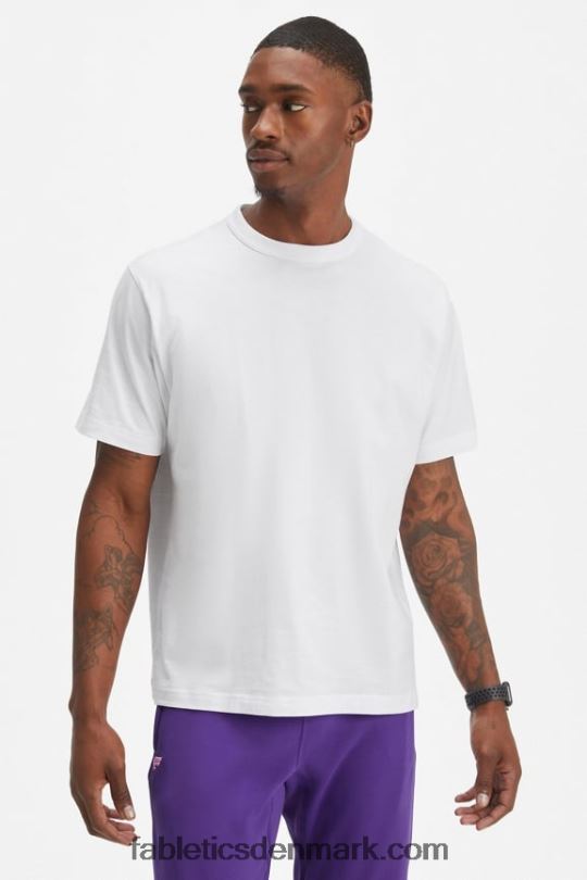 Fabletics Mænd r&r t-shirten PNX2T3528 klassisk hvid
