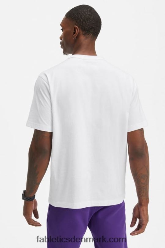 Fabletics Mænd r&r t-shirten PNX2T3528 klassisk hvid