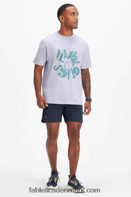Fabletics Mænd r&r t-shirten PNX2T3556 lilla mist shreddin og ridin