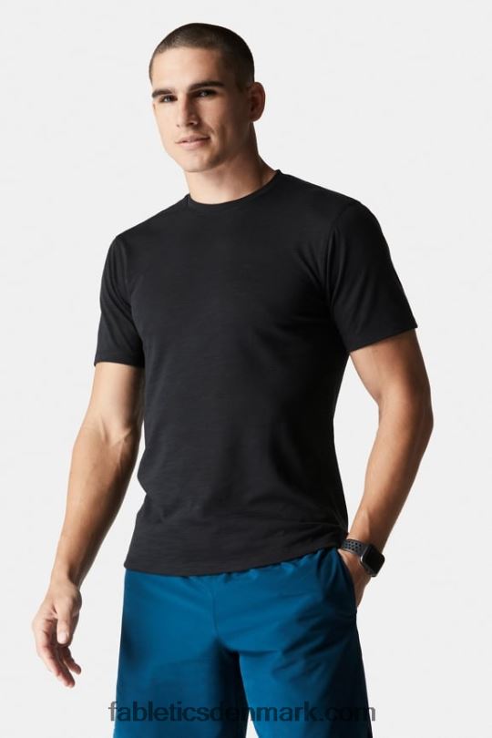 Fabletics Mænd tee på forreste række PNX2T3552 sort