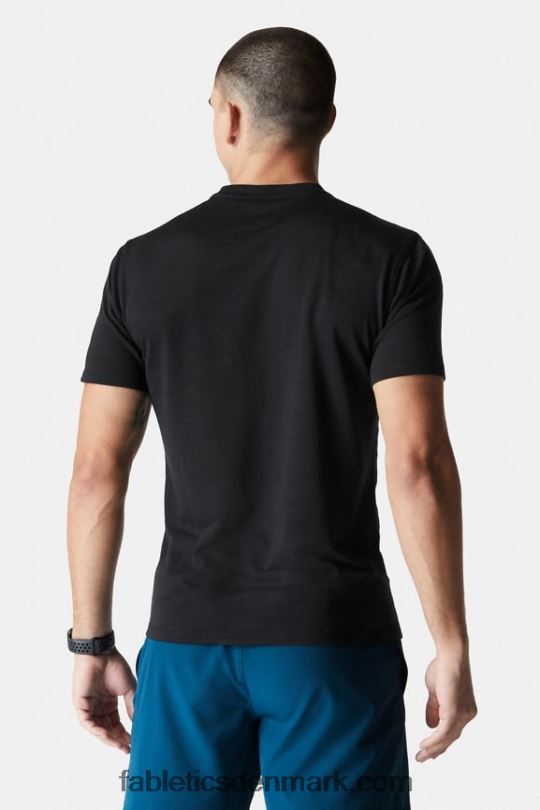 Fabletics Mænd tee på forreste række PNX2T3552 sort