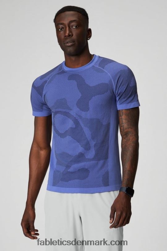 Fabletics Mænd træningsdagen tee 174 PNX2T3459 periwinkle punch sommer bølger
