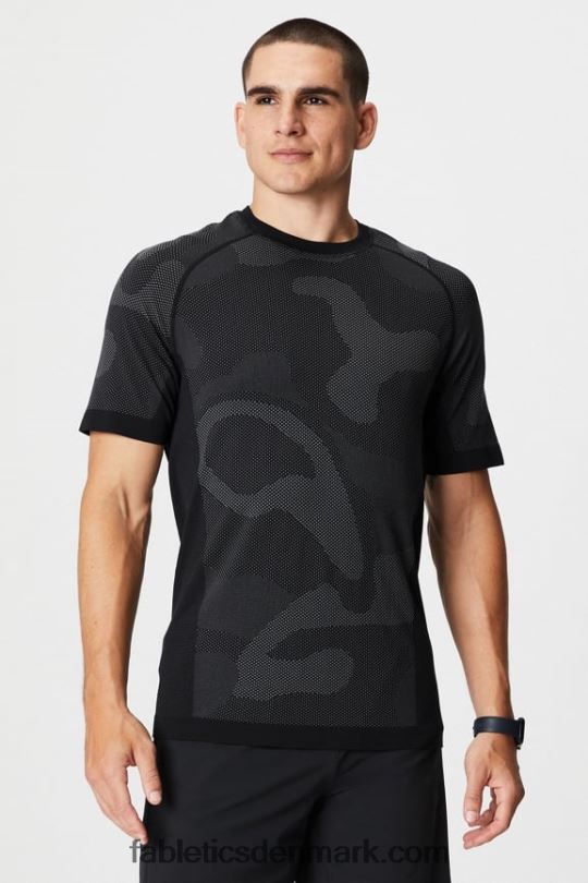 Fabletics Mænd træningsdagen tee 174 PNX2T3460 sorte sommerbølger
