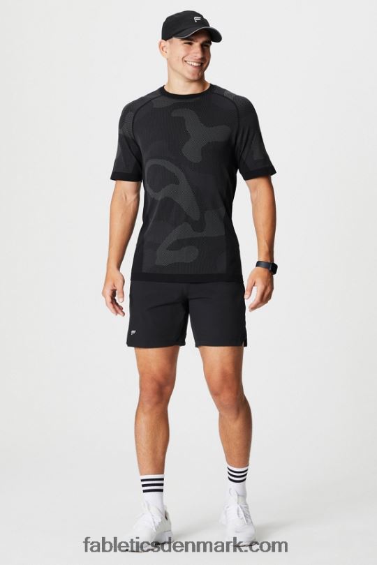 Fabletics Mænd træningsdagen tee 174 PNX2T3460 sorte sommerbølger