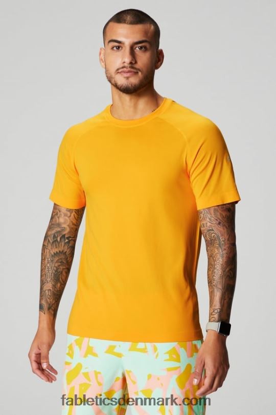 Fabletics Mænd træningsdagen tee 175 PNX2T3462 solnedgang gul