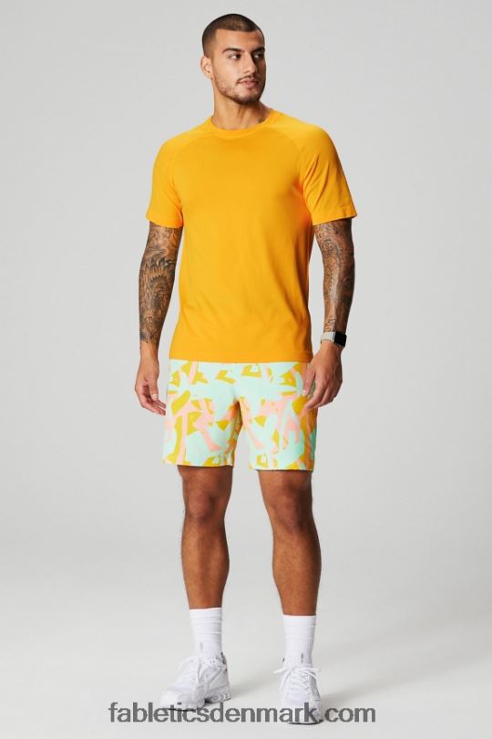 Fabletics Mænd træningsdagen tee 175 PNX2T3462 solnedgang gul