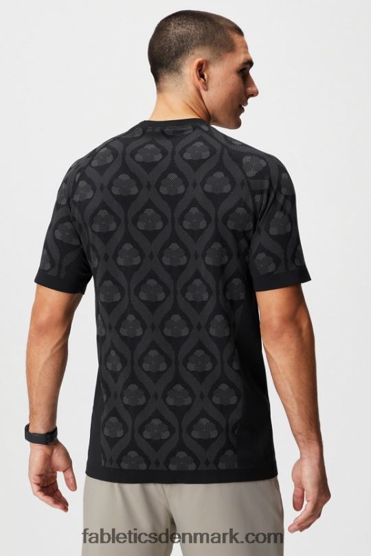 Fabletics Mænd træningsdagen tee 176 PNX2T3467 sort fairway chateau