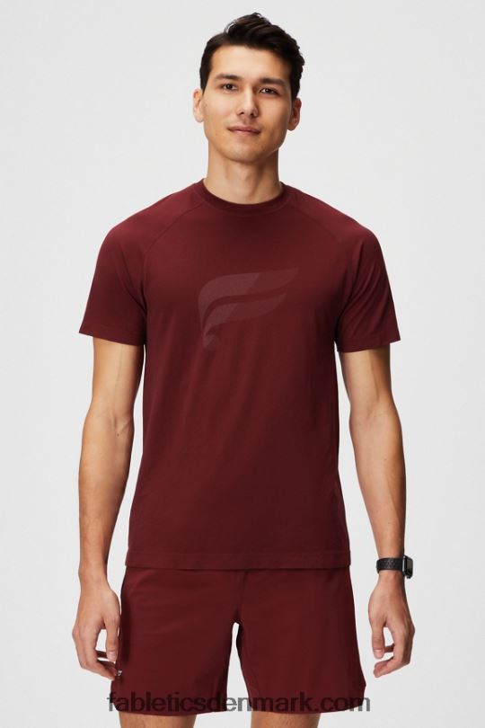 Fabletics Mænd træningsdagen tee 177 PNX2T3473 adrenalinrød tofarvet f