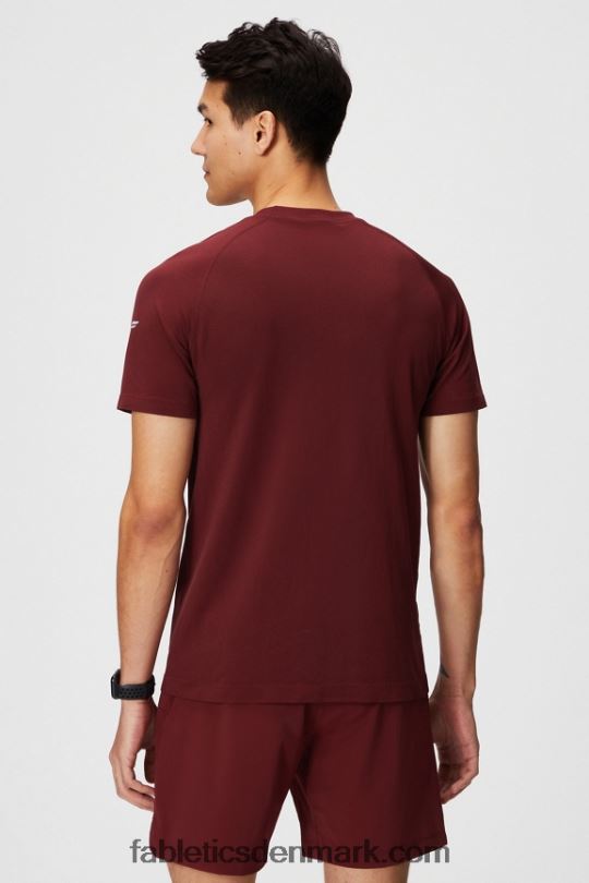 Fabletics Mænd træningsdagen tee 177 PNX2T3473 adrenalinrød tofarvet f