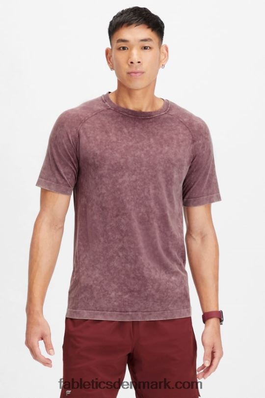 Fabletics Mænd træningsdagen tee 177 PNX2T3476 vasket okseblod
