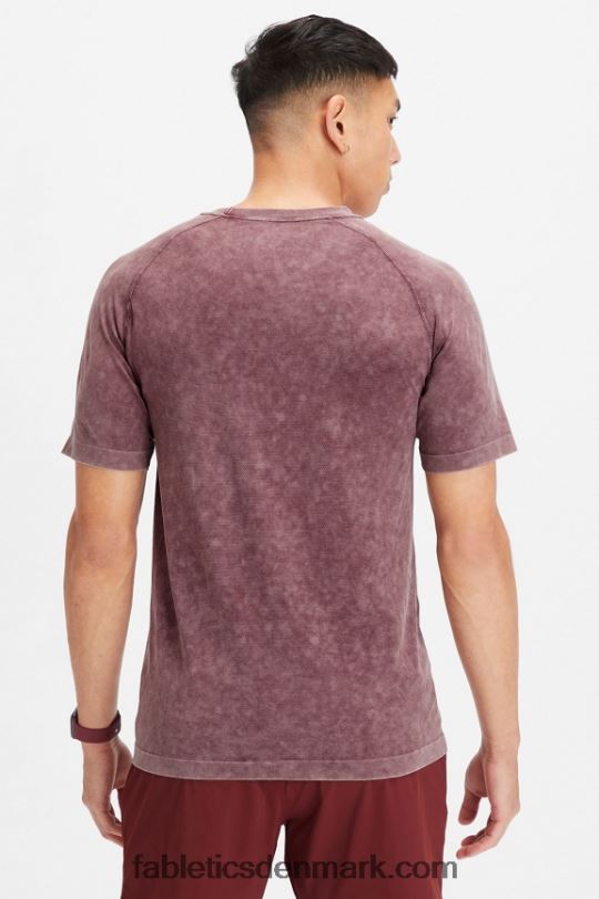 Fabletics Mænd træningsdagen tee 177 PNX2T3476 vasket okseblod