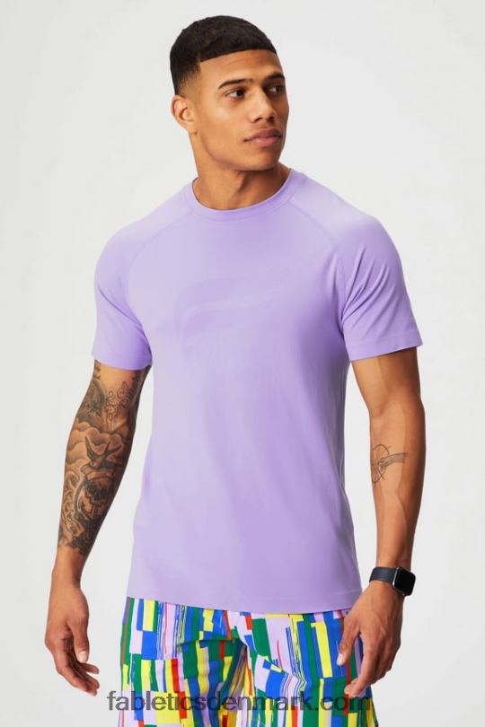 Fabletics Mænd træningsdagen tee 186 PNX2T3549 ikonisk lavendel tofarvet f
